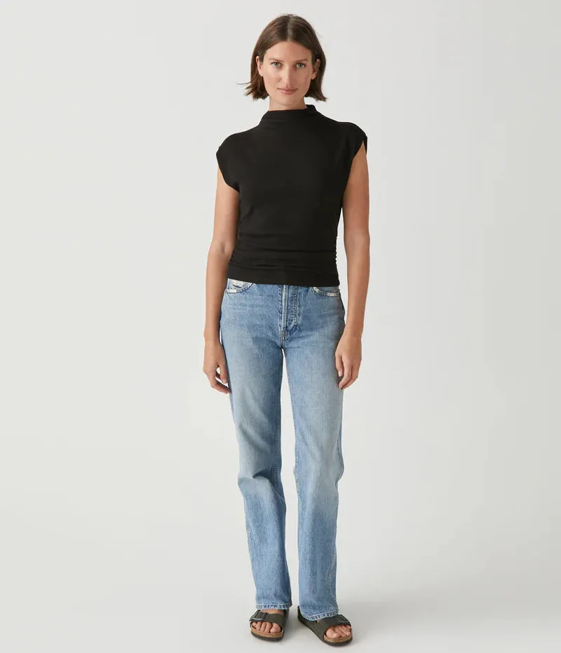 Amara Hi Neck Crop Tee