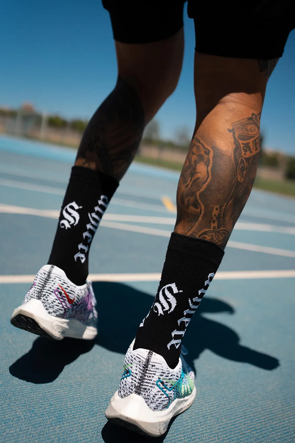 Athlete Logo Socks (2 Pack) - Black