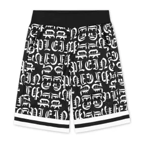 Black & White Text Shorts