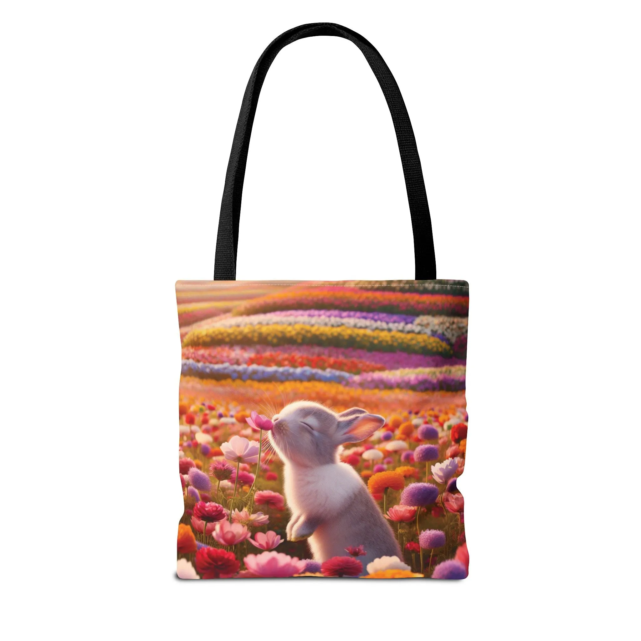 Bunny in Flower Field Tote Bag