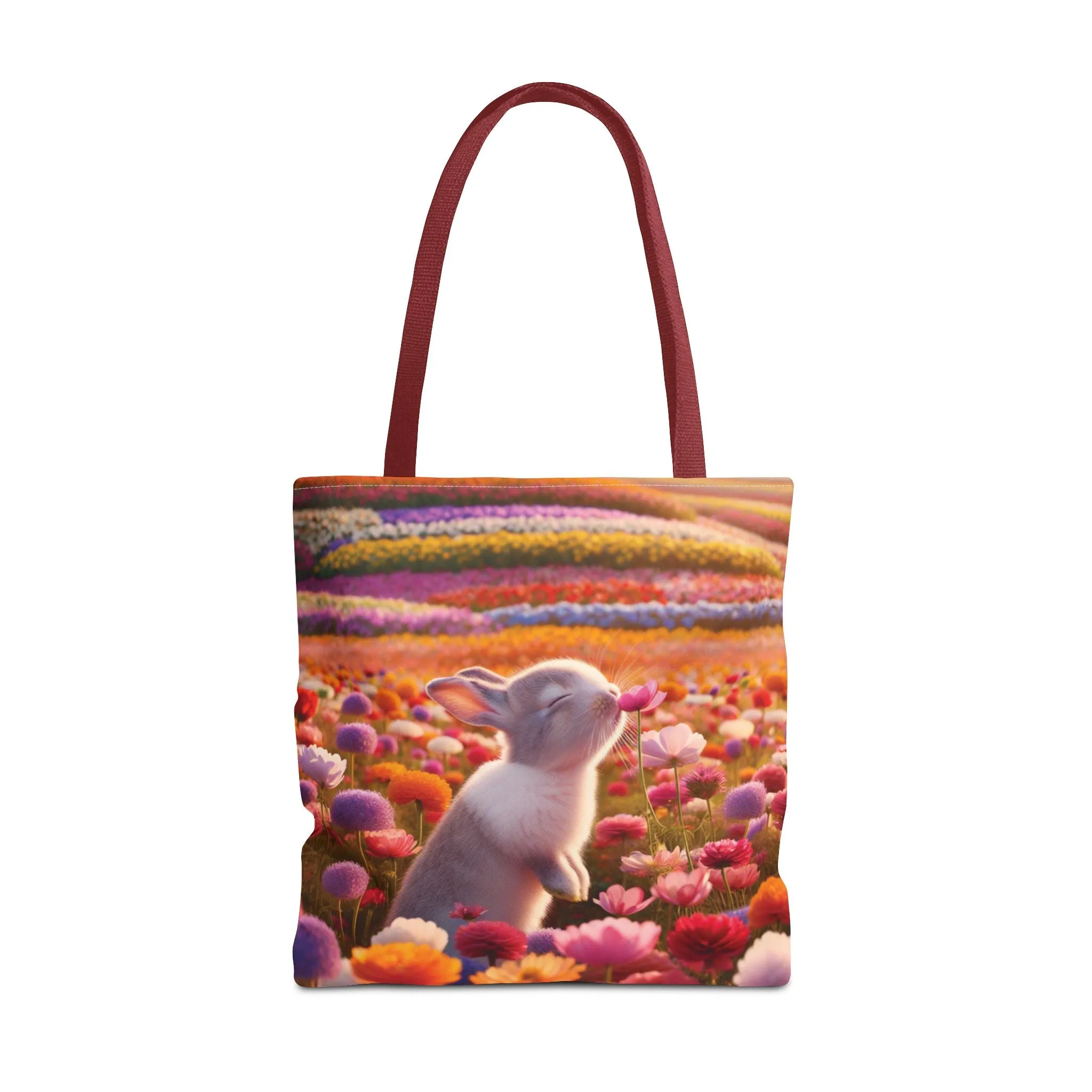 Bunny in Flower Field Tote Bag