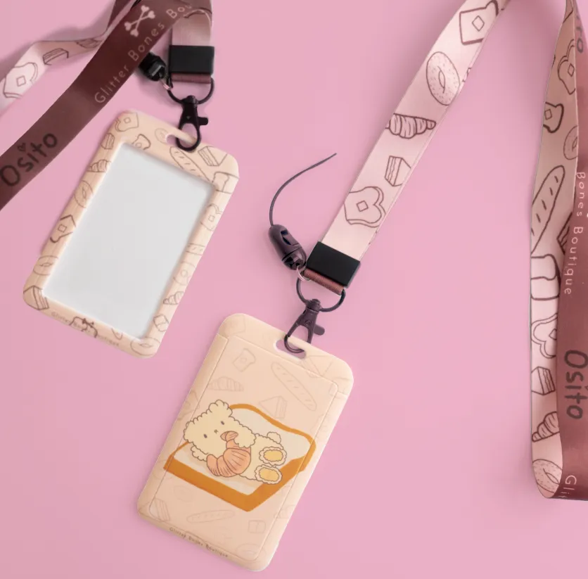 Cafe Osito Bread Lover Lanyard and ID Card Case