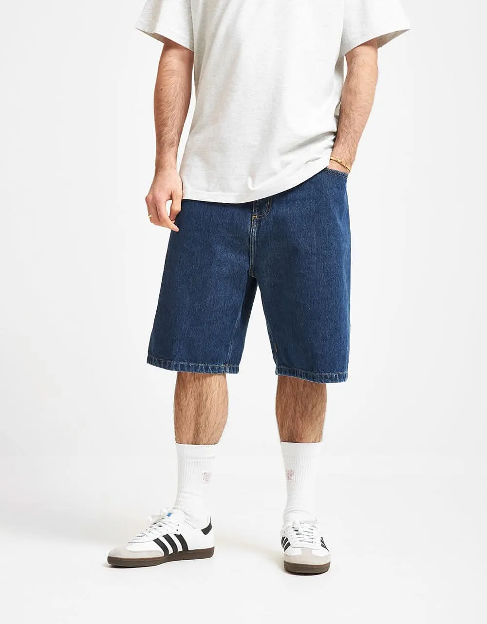 Carhartt WIP Brandon Short - Blue (Stone Washed)