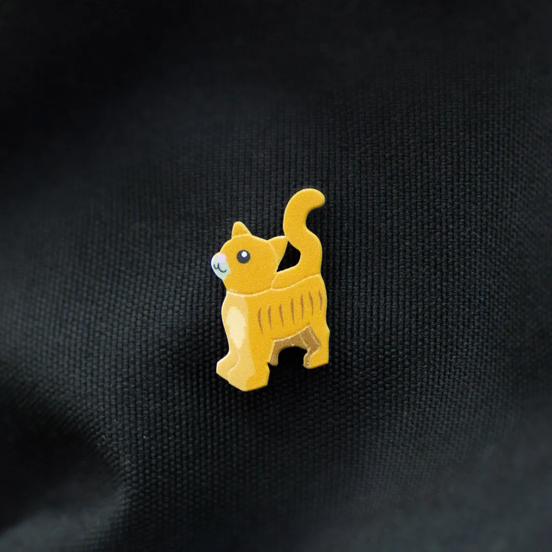 Cat Pin Badge - Laser Cut Acrylic