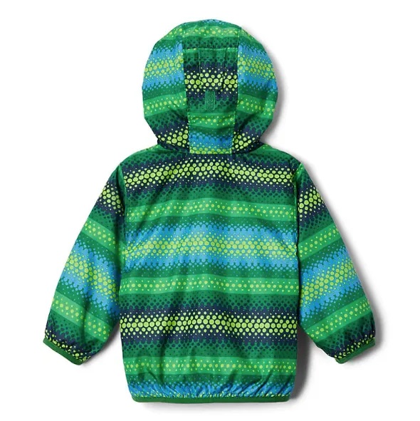 Columbia True Green Bubble Stripes Mini Pixel Grabber II Infant Wind Jacket