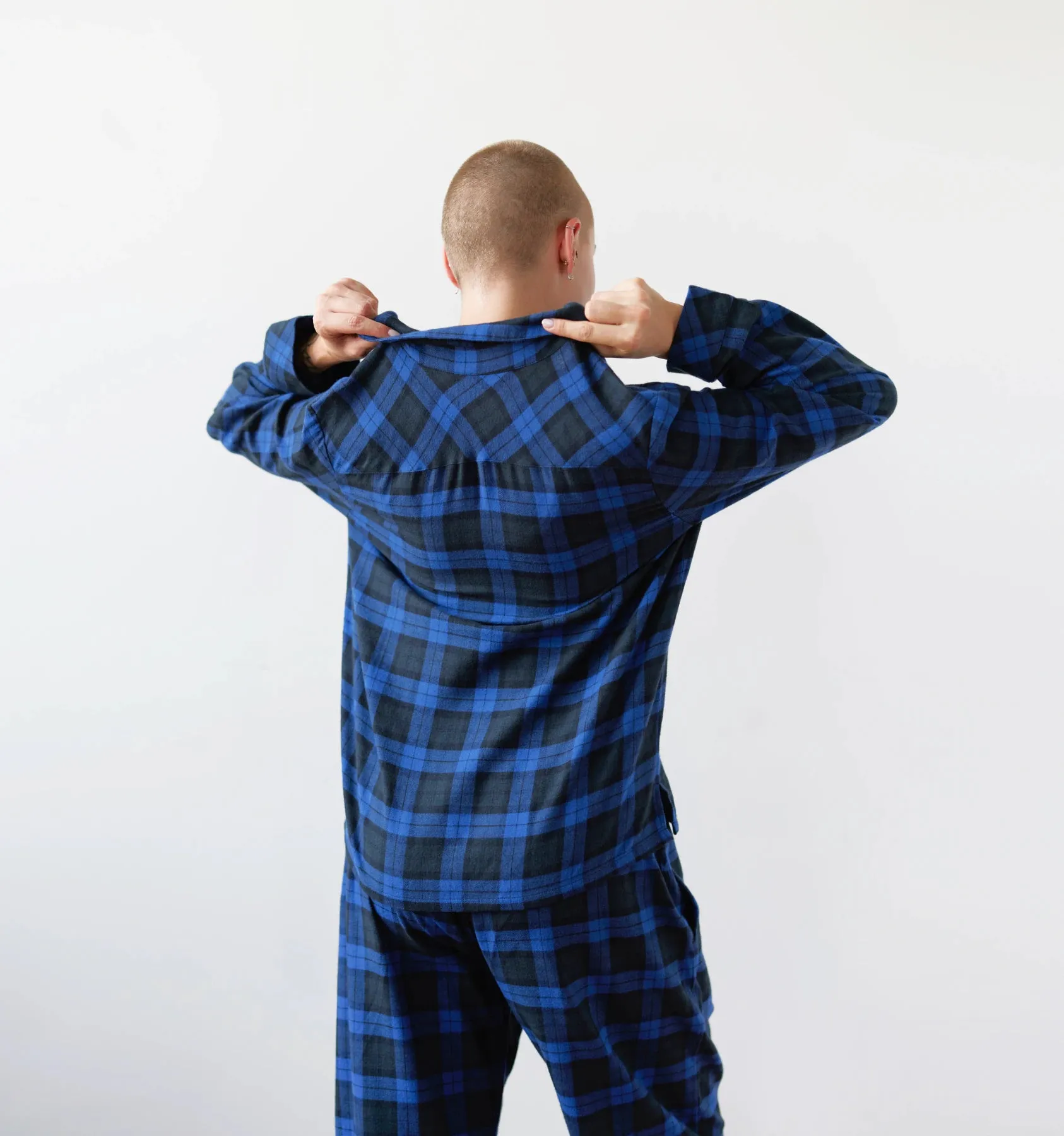 Cozy Flannel PJ Set LC - Midnight Plaid