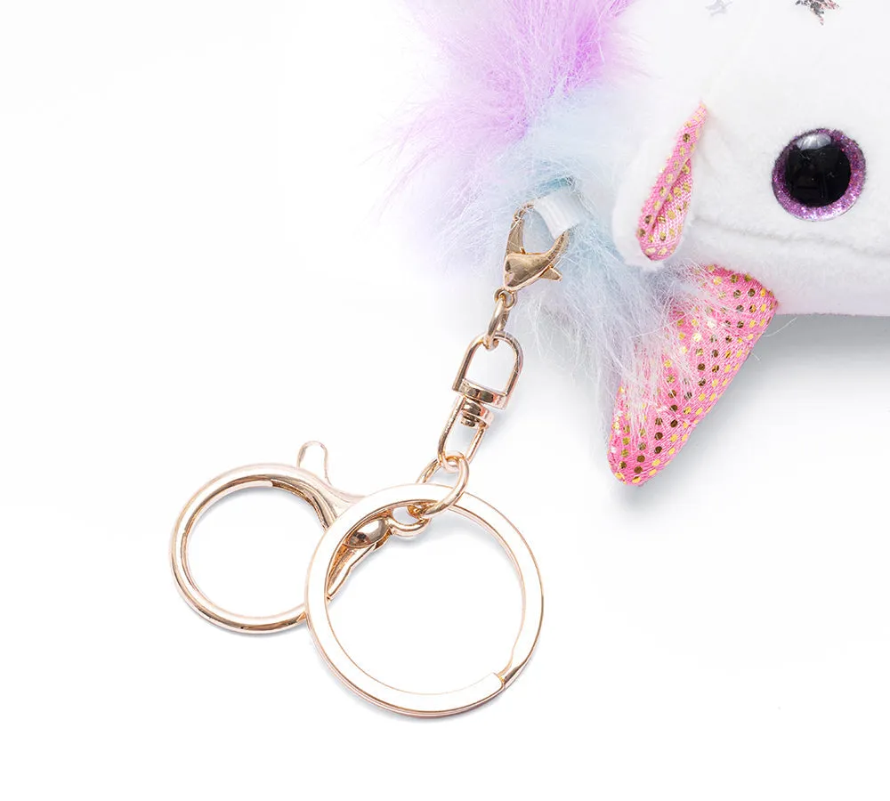 Cute Plush Unicorn Keyring Keychain Pendant Bag Charm