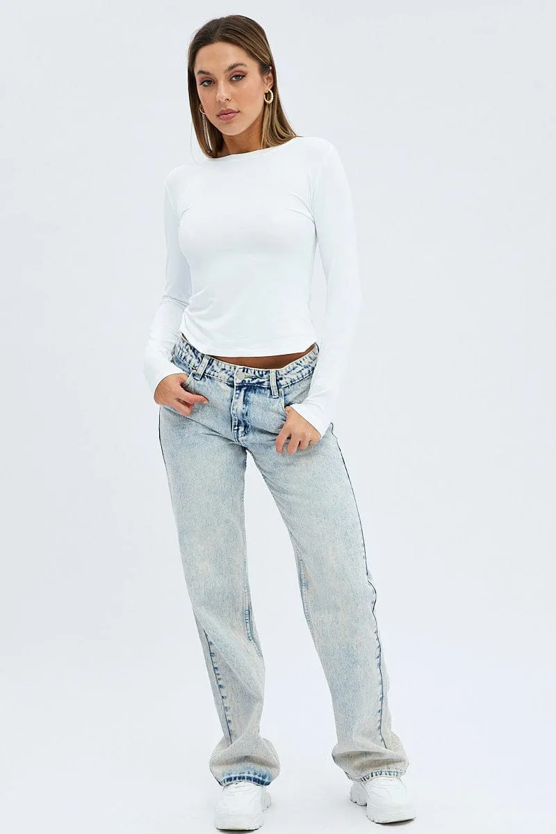 Denim Flare Jean Low Rise Dirty Wash