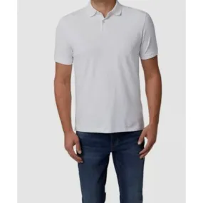 DKNY Men's White "Essential" Polo, 1/4 Button Up, Size Small, NWT