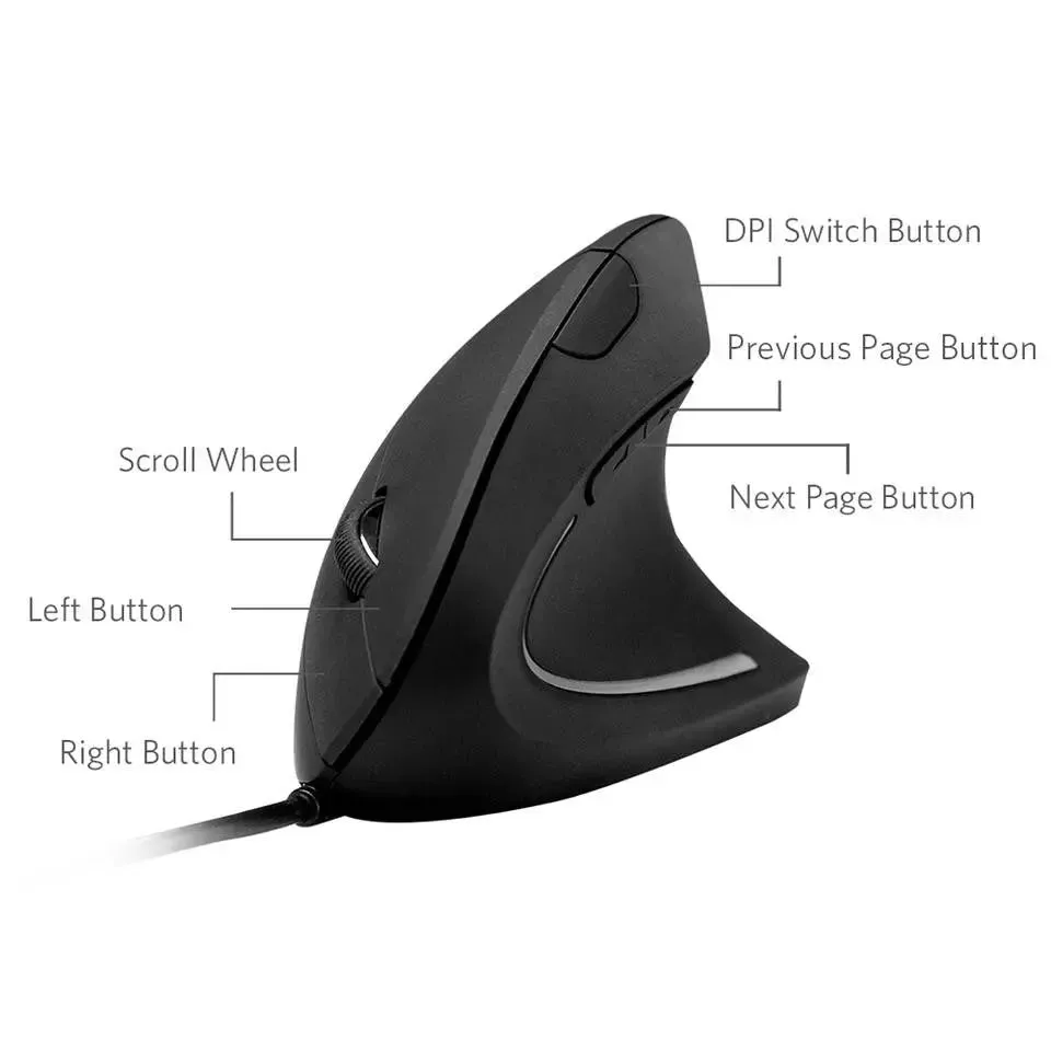 Ergonomic Optical USB Wired Vertical Mouse A7851