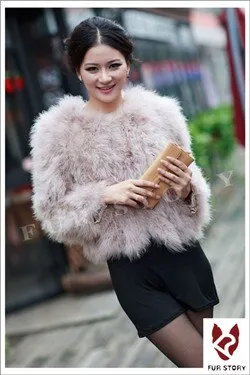 Fur Womens Coat Real Turkey Fur Coat Jacket Overcoat Mulitple Colors Puff NEW Stylish Natural Fur Coat Warmest Fur Coat Fur Story FS12098