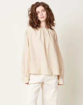 Gathered Neck Top in Sand