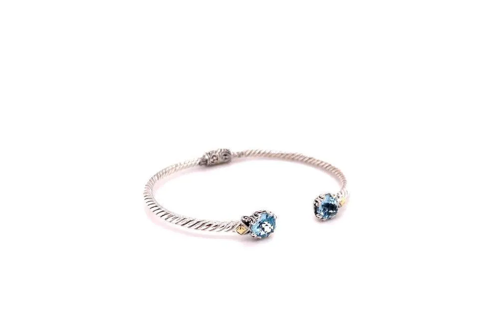 Glow Bangle- Blue Topaz