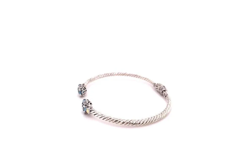 Glow Bangle- Blue Topaz