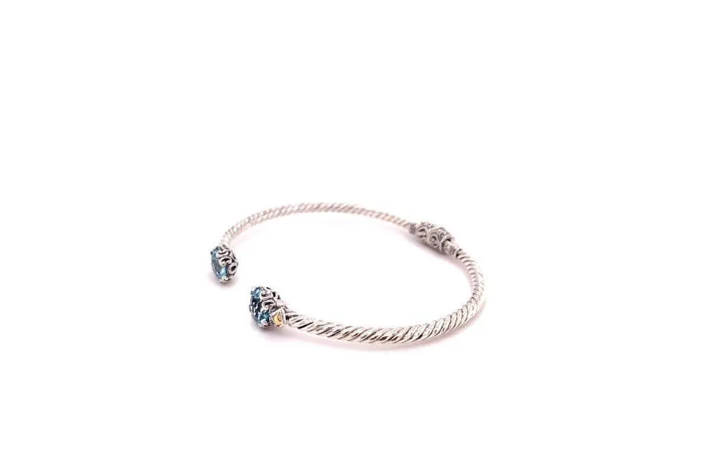 Glow Bangle- Blue Topaz