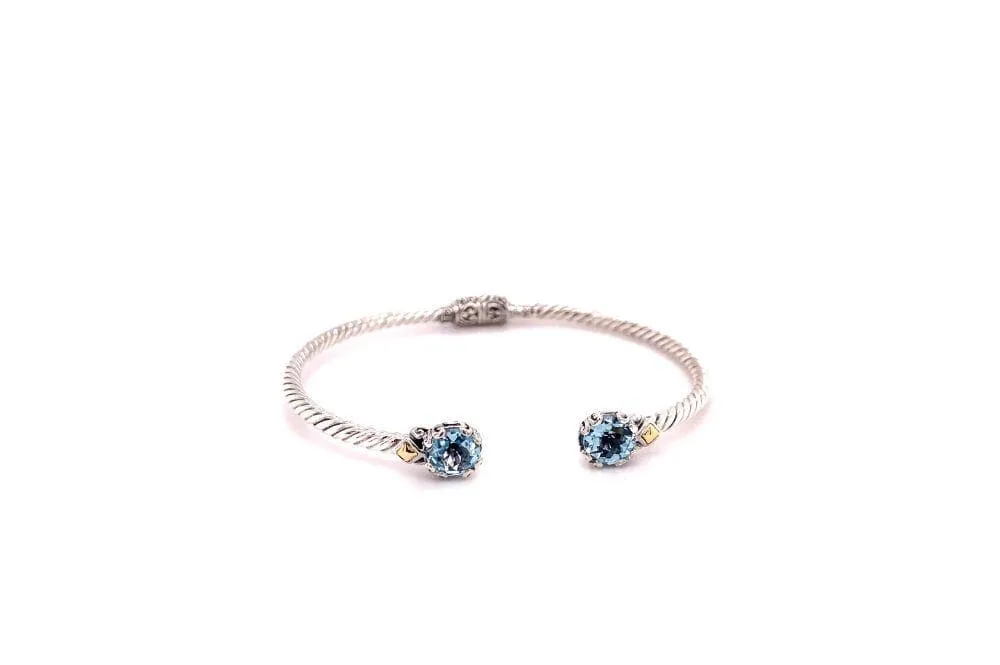 Glow Bangle- Blue Topaz