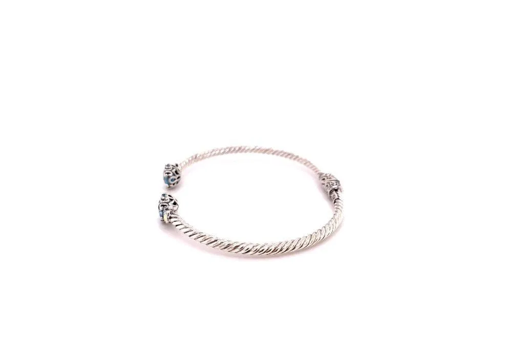 Glow Bangle- Blue Topaz