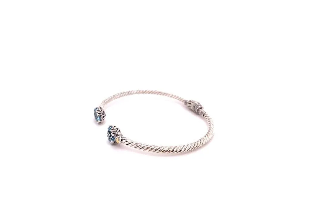 Glow Bangle- Blue Topaz