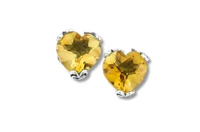 Glow Heart Earrings- Citrine