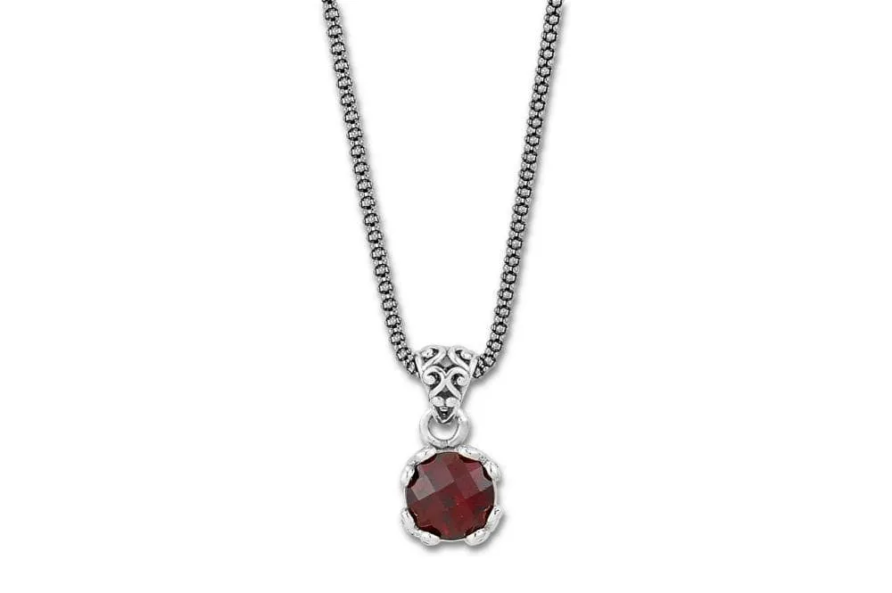 Glow Necklace- Garnet