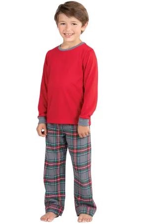 Gray Plaid Unisex Kids Pajamas