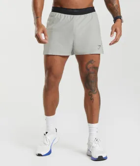 Gymshark Apex Run 4" Shorts - Light Grey