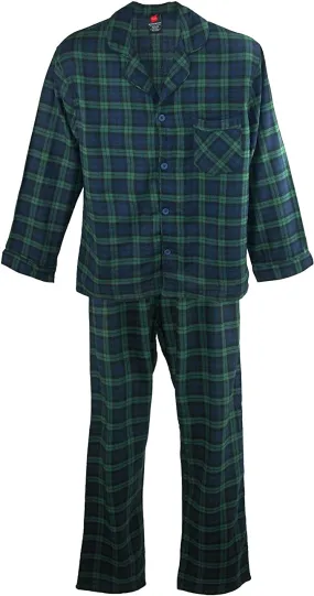 Hanes Men's Cotton Flannel Pajama Set