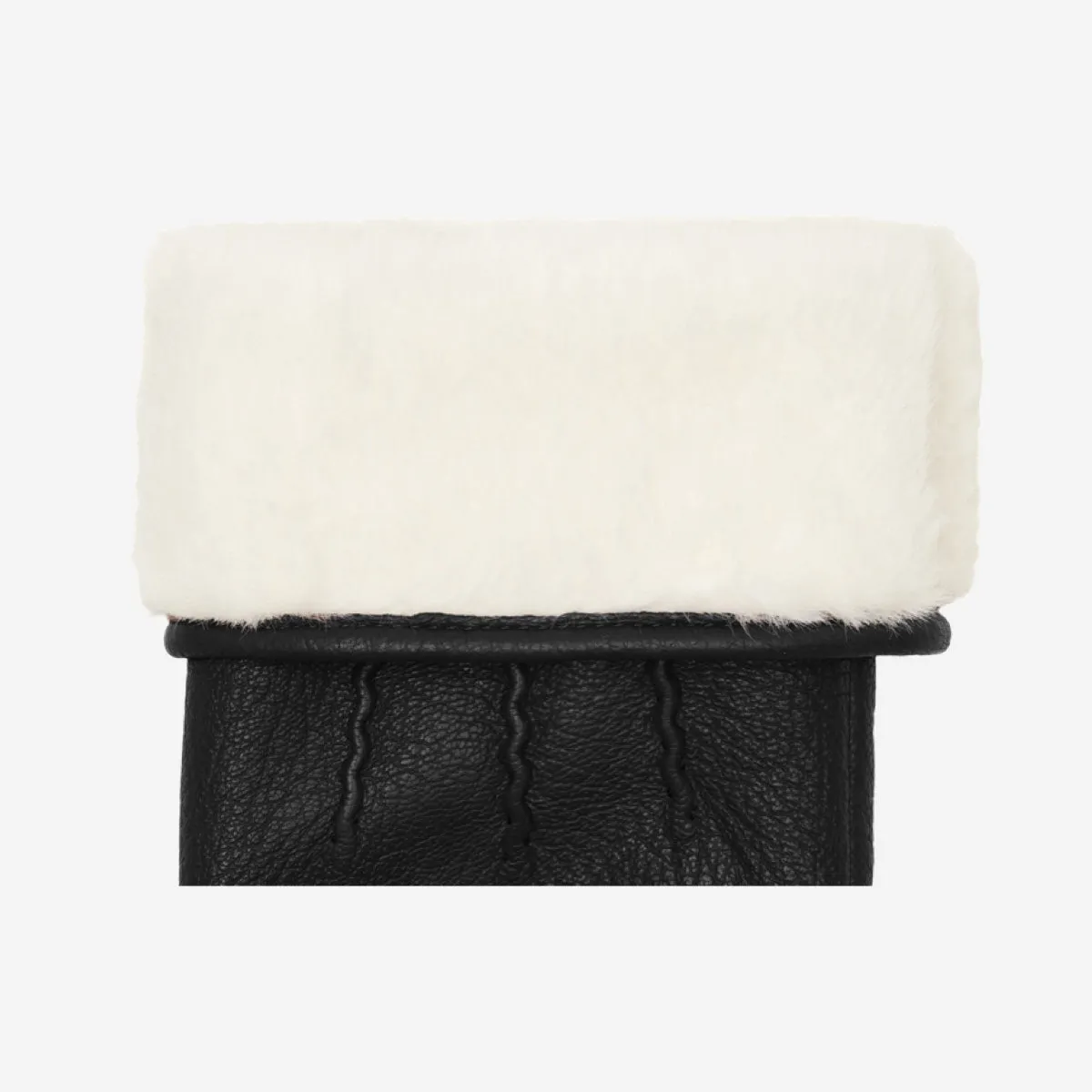 Julia (black) - goatskin leather gloves with luxury faux fur lining & touchscreen feature