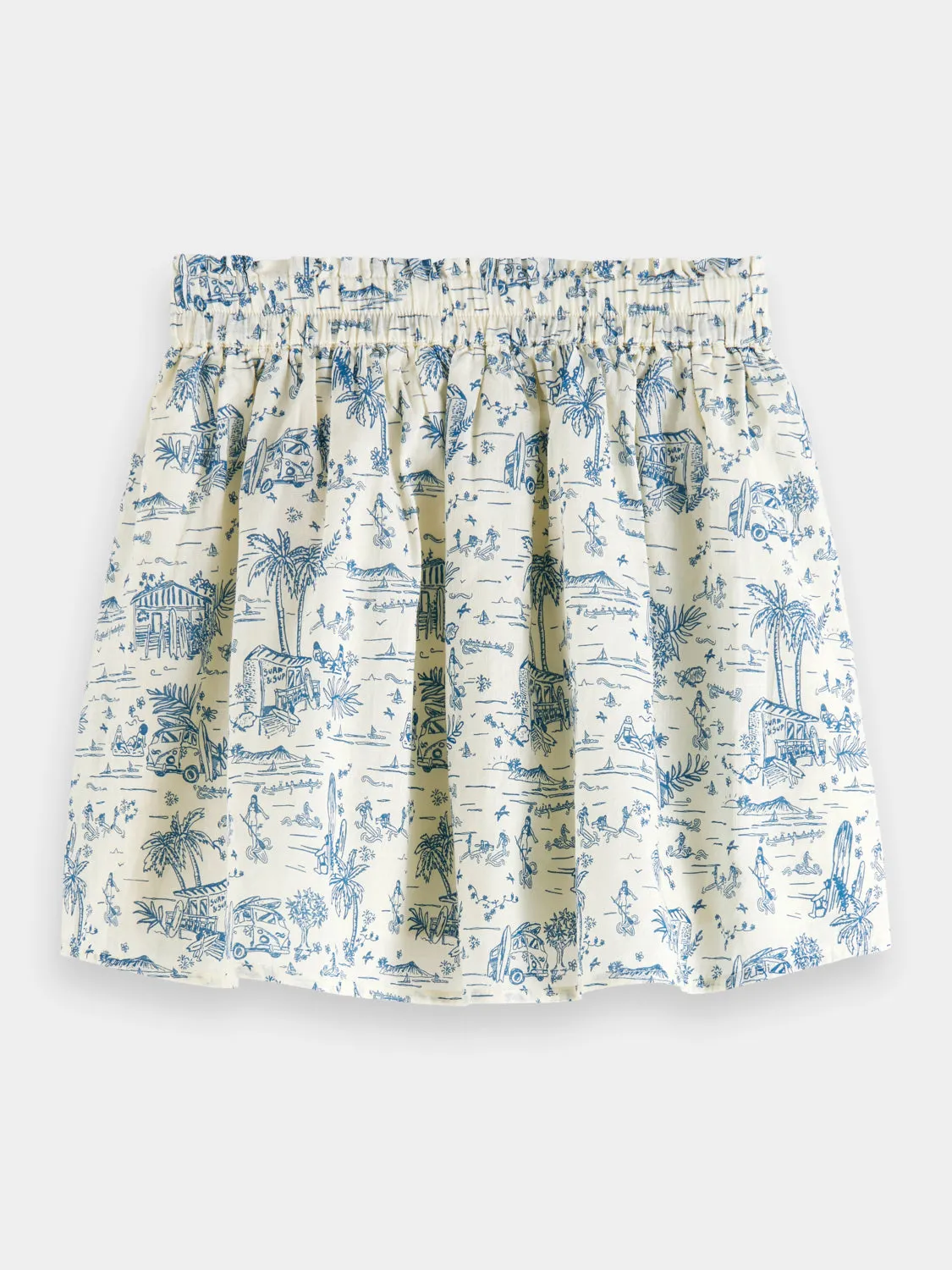 Kids - Elasticated printed mini skirt