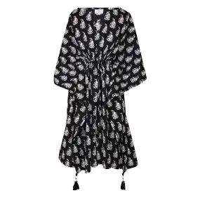 Luisa Obsidian Midi Kaftan Dress FINAL SALE