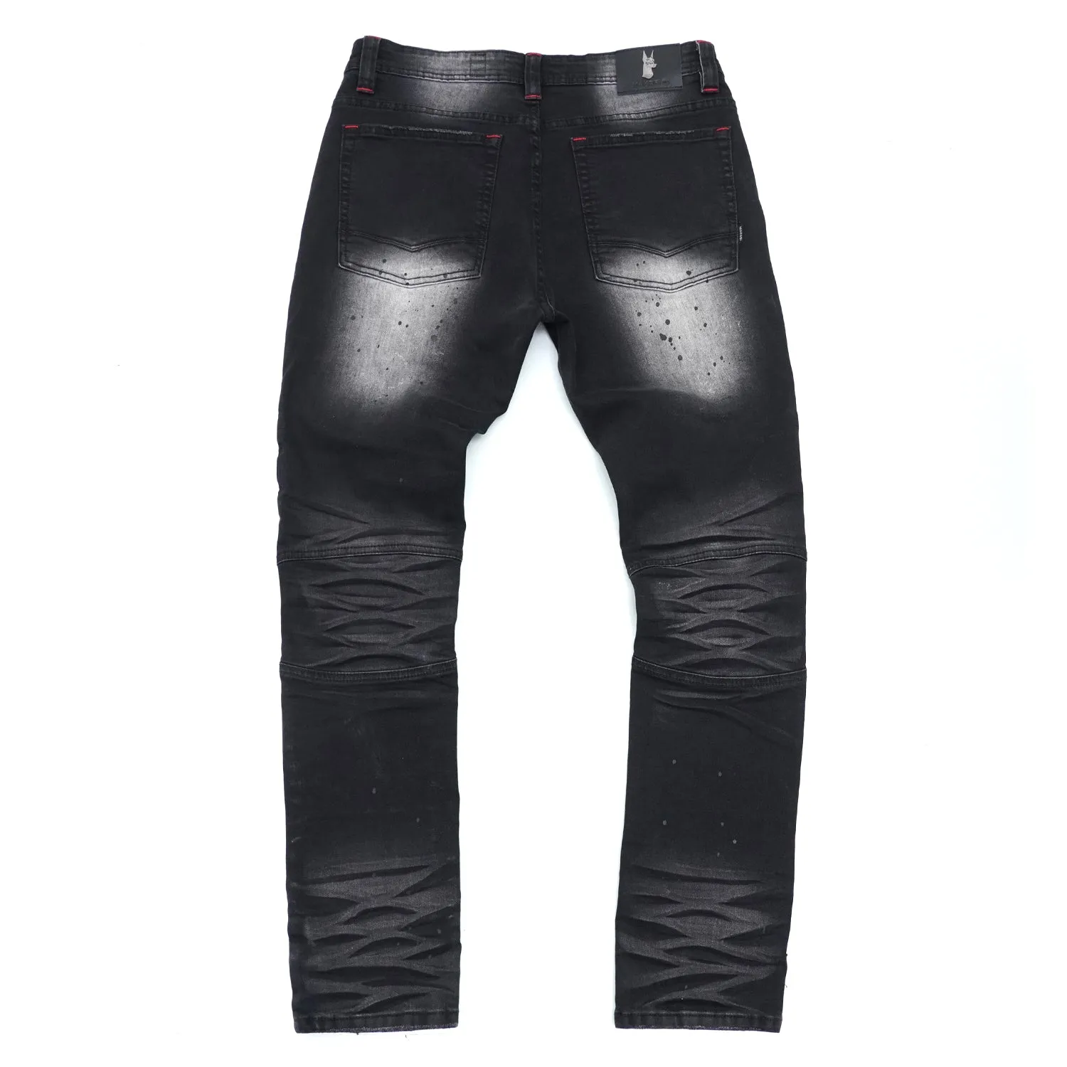 M1924 Makobi Daytona Biker Jeans - Black Wash