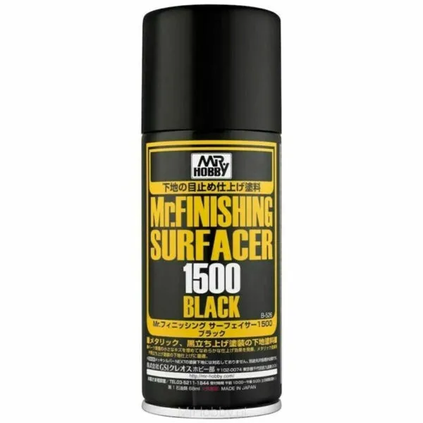 Mr Surfacer 1500 Black Spray Can 170ml