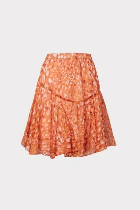 Nikki Sand Leopard Chiffon Skirt