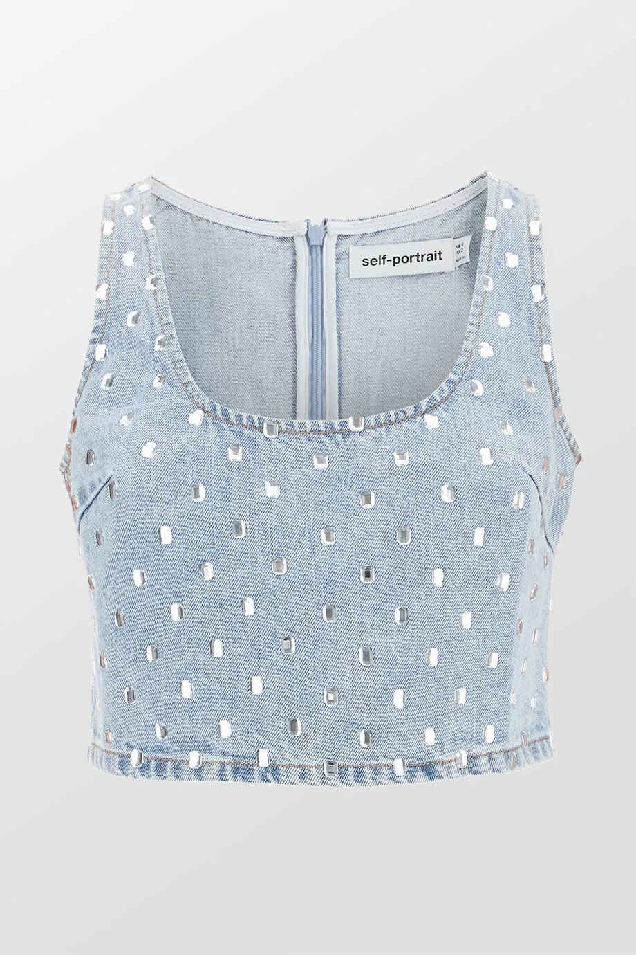 Rhinestone Denim Top