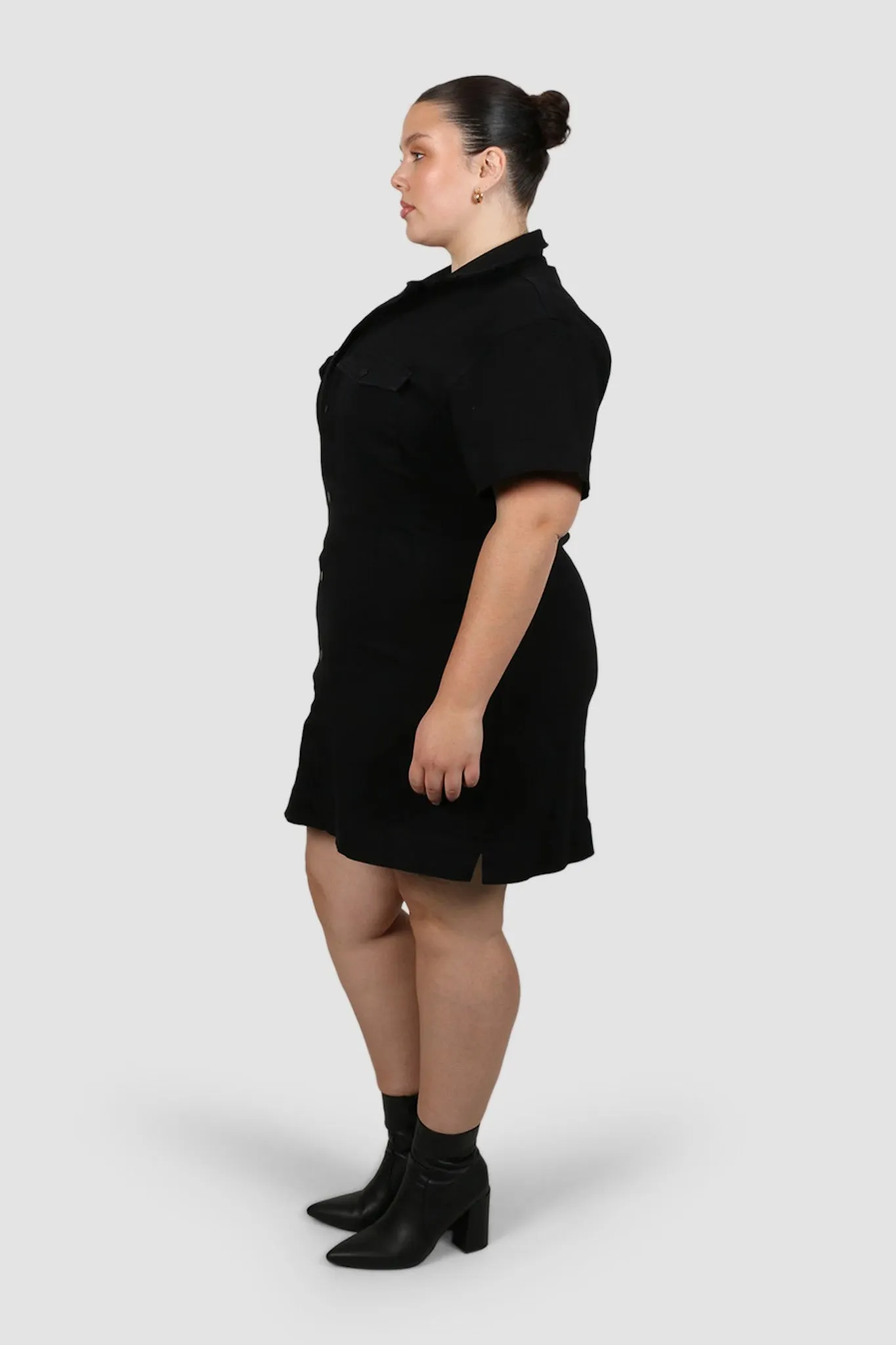 SAVEIRA DENIM DRESS BLACKOUT