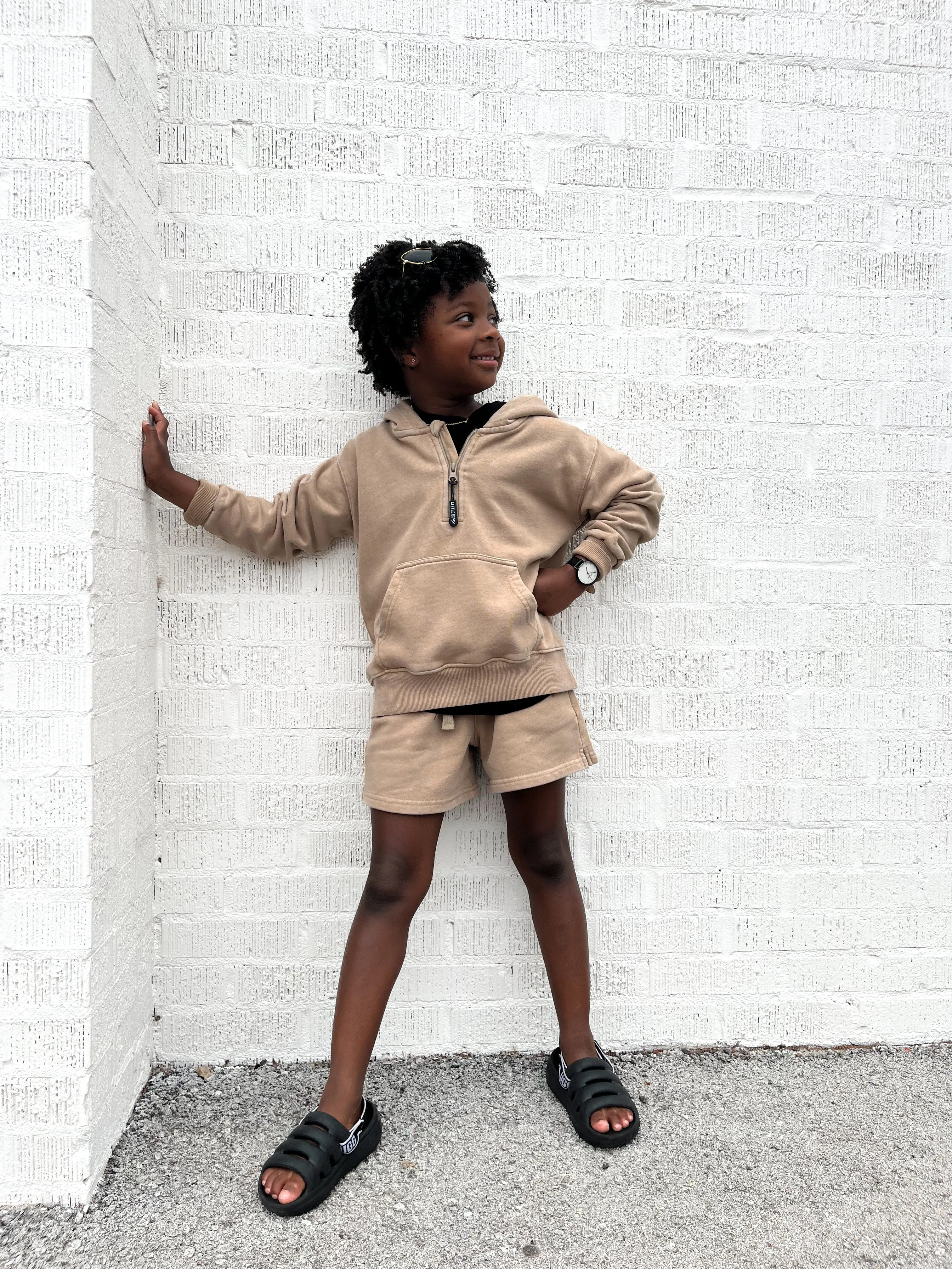 Sweatshort - Beige Wash