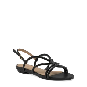 The Capri - Coal Vegan Leather Flat