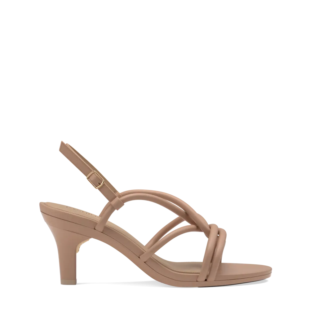 The Capri - Latte Vegan Leather 3 Stiletto