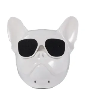 White Frenchie Bluetooth Speaker